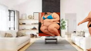 Blonde Beach SSBBW Solo-øvelse (AI-genereret, A071941a)